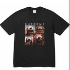 Supreme Muppet Dog Puppet Four Panel Portrait T-Shirt Vintage Cartoon Collage Unisex  Streetwear Short Sleeve Tee