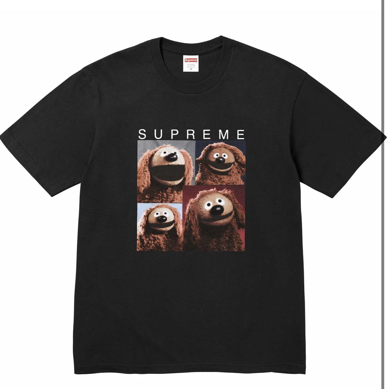 Supreme Muppet Dog Puppet Four Panel Portrait T-Shirt Vintage Cartoon Collage Unisex  Streetwear Short Sleeve Tee