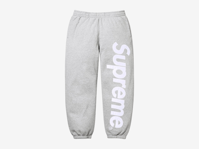 Supreme Appliqué Logo Sweatpants Grey Hover Image